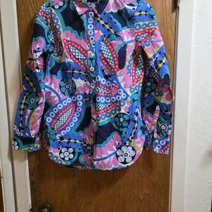 NWOT J. Crew Kaleidoscope Colorful Patterned Button Down Shirt